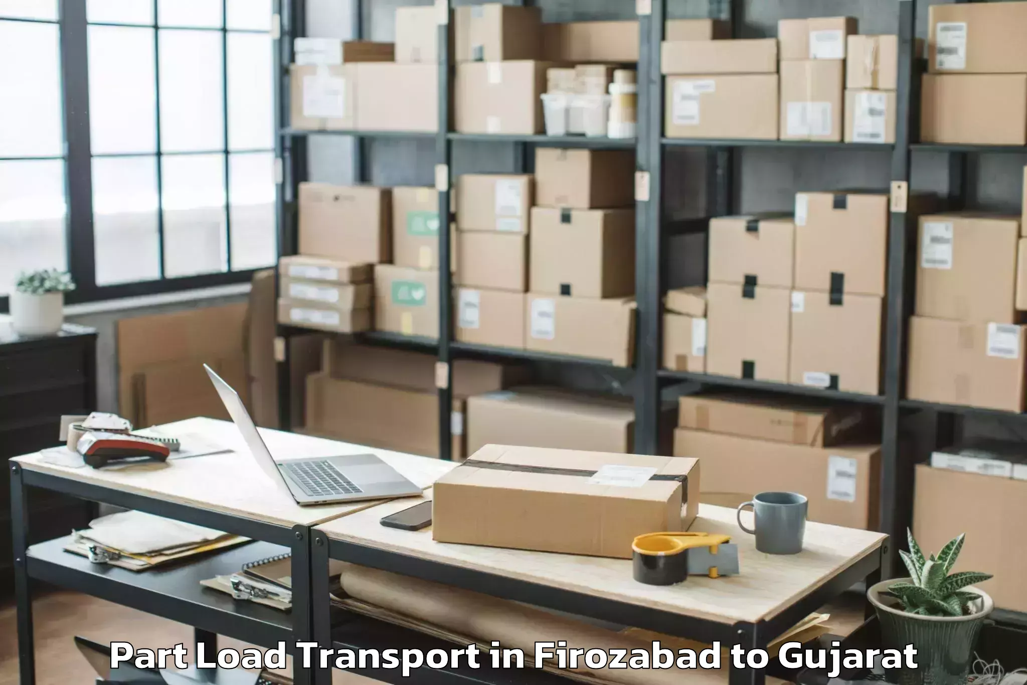 Hassle-Free Firozabad to Padra Part Load Transport